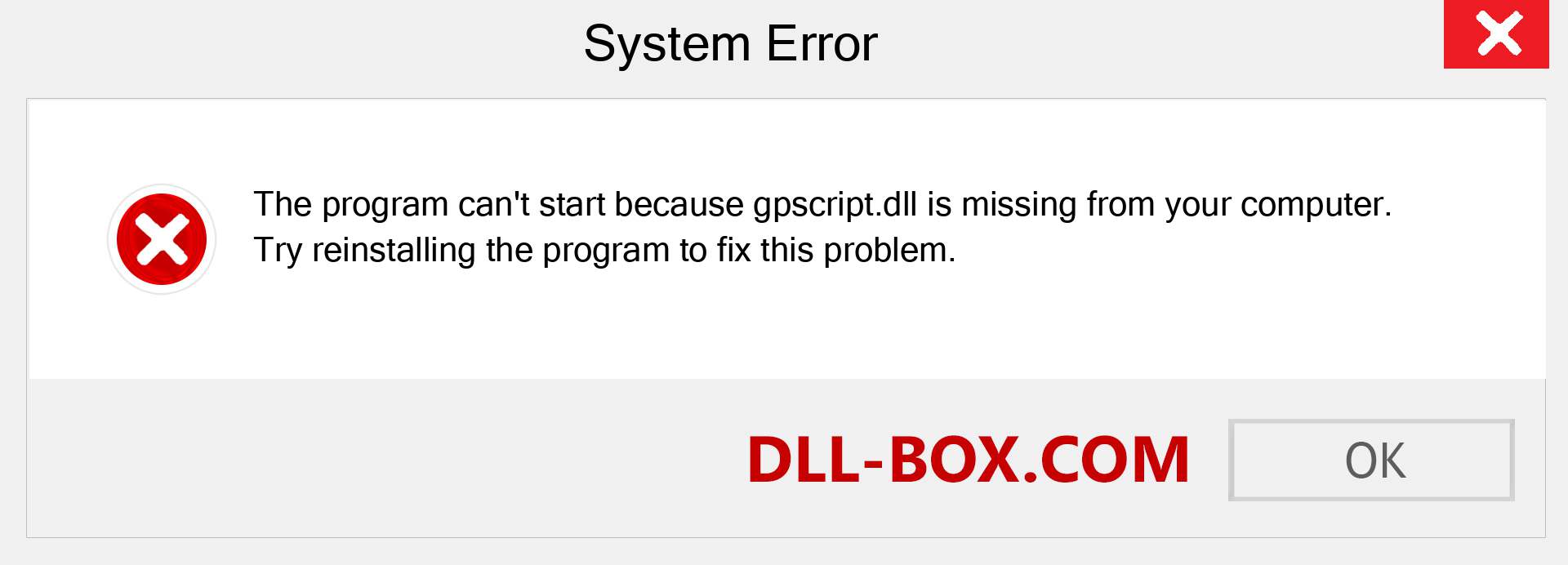  gpscript.dll file is missing?. Download for Windows 7, 8, 10 - Fix  gpscript dll Missing Error on Windows, photos, images